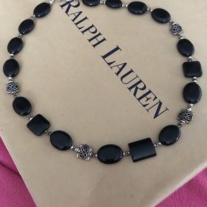 Genuine Black Onyx & Silver Necklace